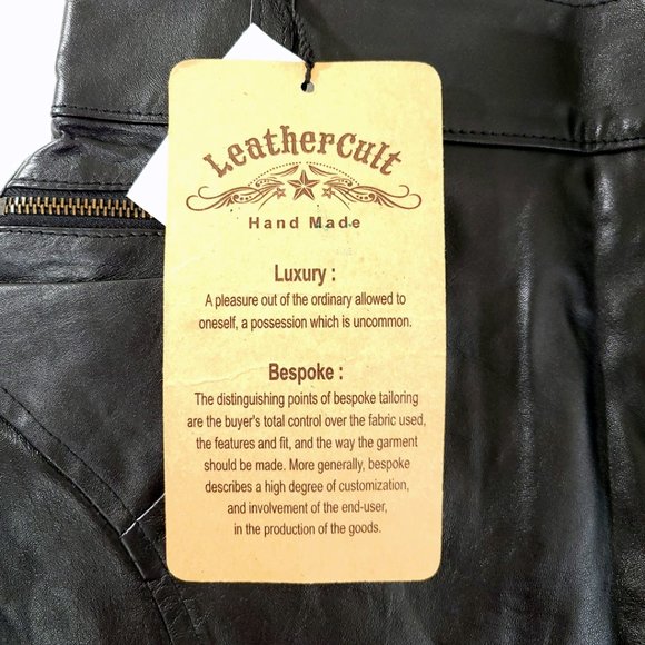 LeatherCult | Napa Leather Skirt NWT Handmade - Picture 9 of 11